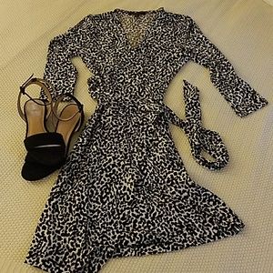 Cheetah print wrap dress